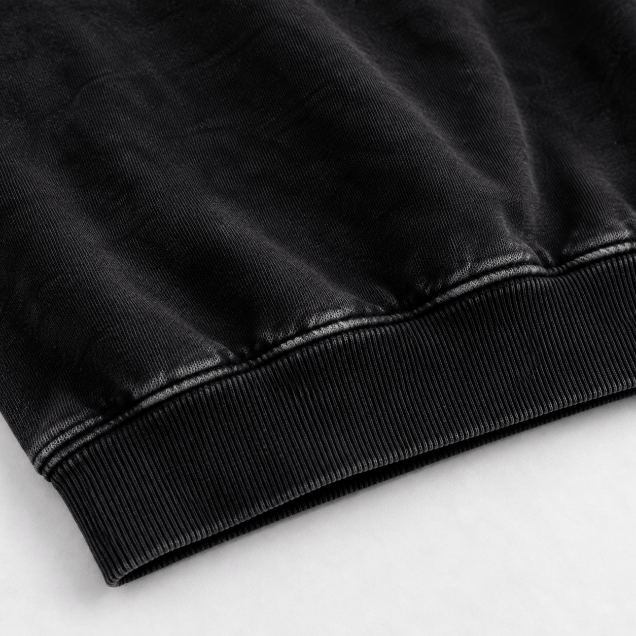 Heavyweight washed cotton fabric detail