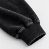 Vintage washed crewneck ribbed cuff detail