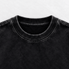 Vintage washed black T-shirt collar detail