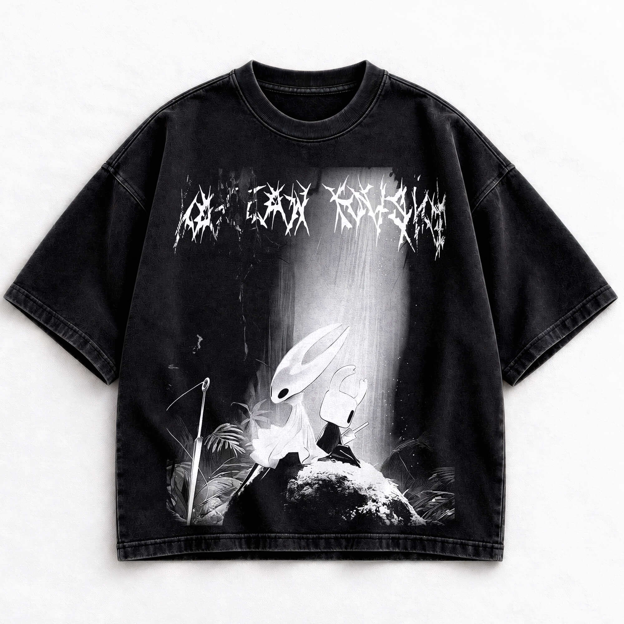 Hollow Knight dark fantasy vintage washed shirt