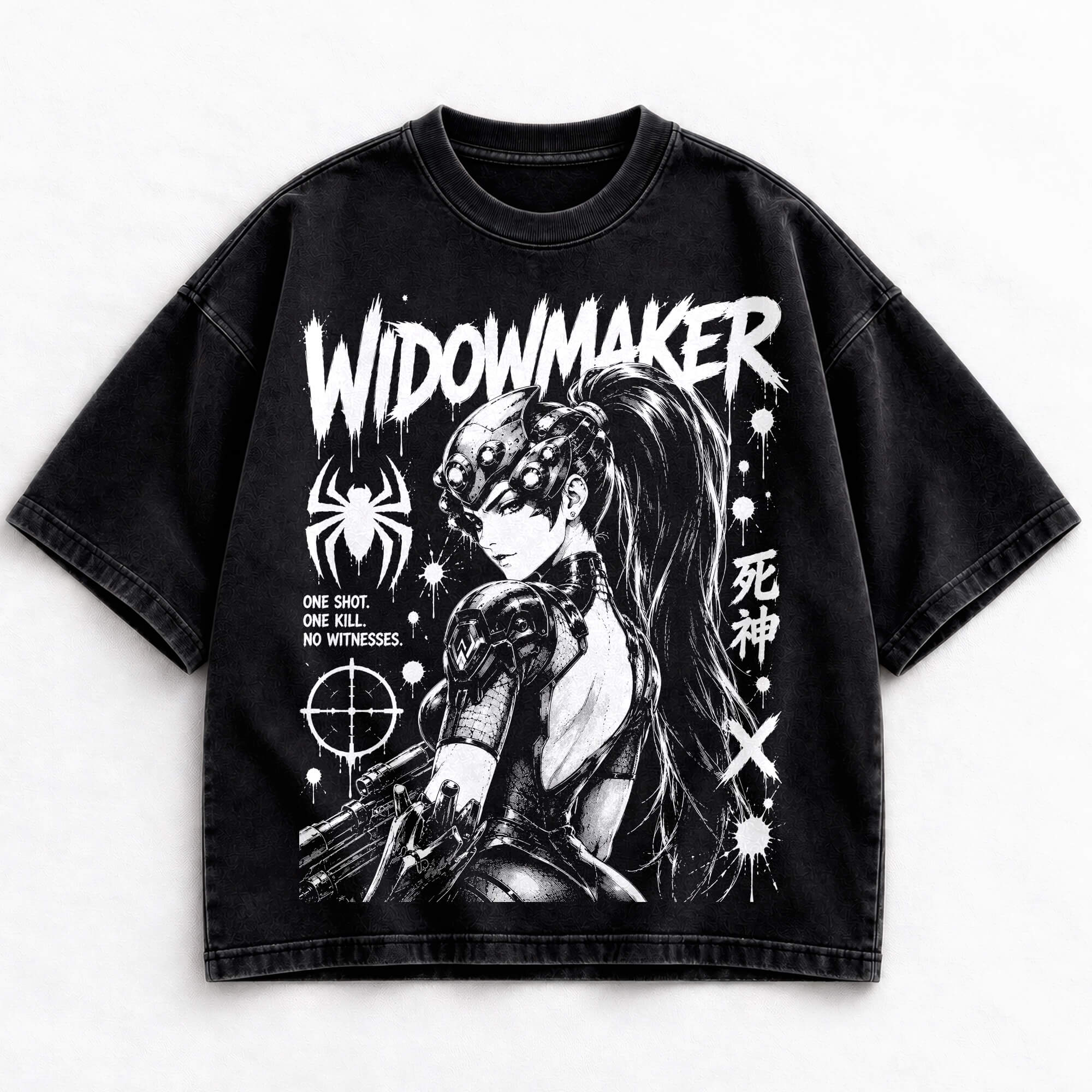 OW_01_T Widowmaker Overwatch vintage washed T-shirt