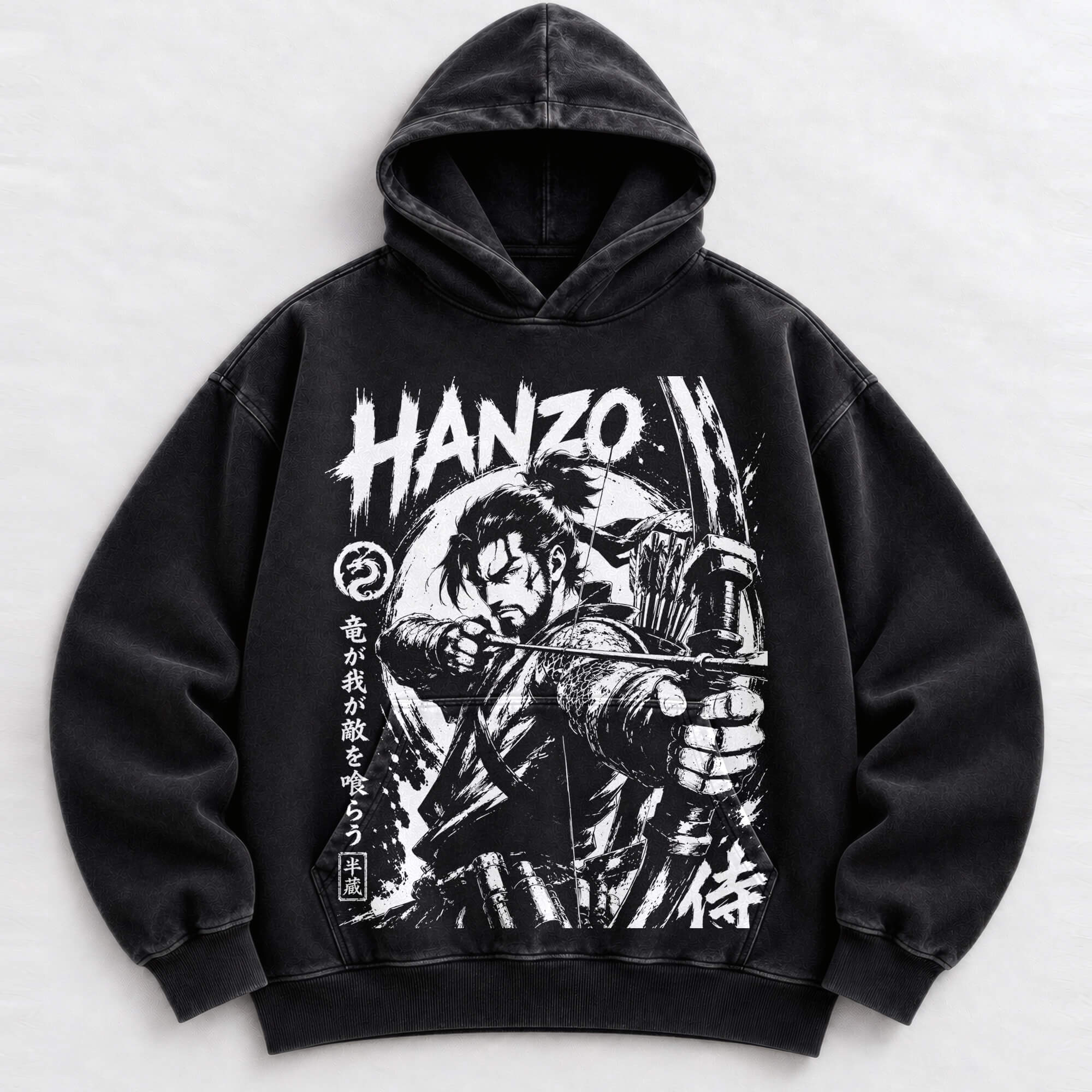 Hanzo Overwatch dragon archer graphic oversized hoodie