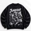 Junkrat Overwatch graphic vintage-washed crewneck sweatshirt
