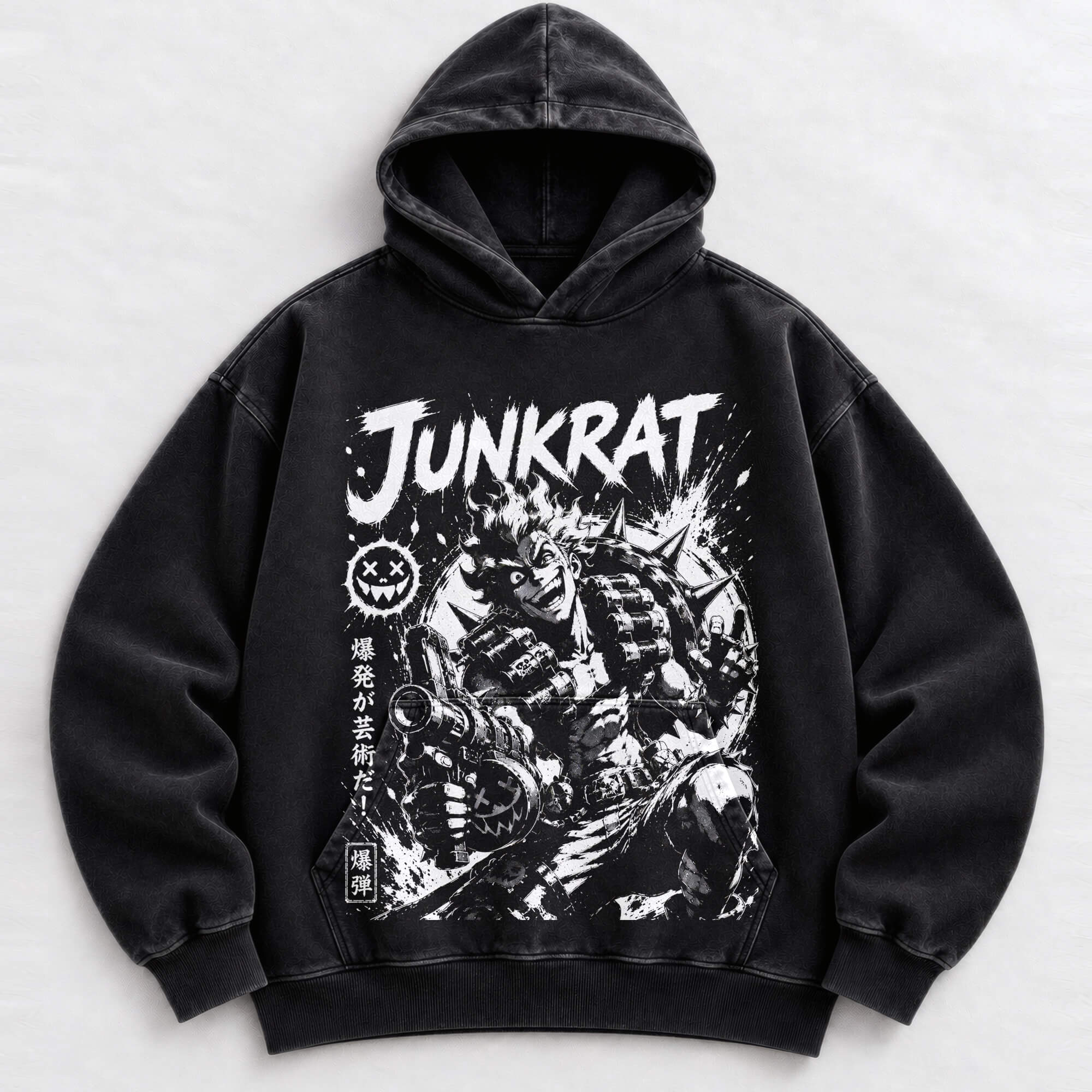 Junkrat Overwatch explosive manga graphic oversized hoodie