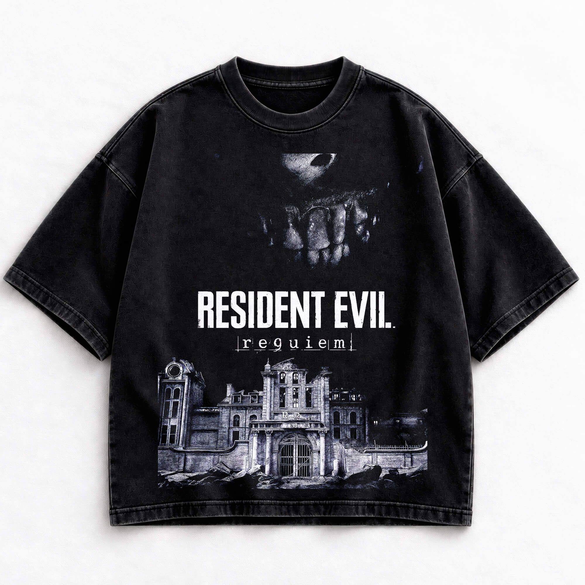 Resident Evil Requiem vintage washed oversized t-shirt