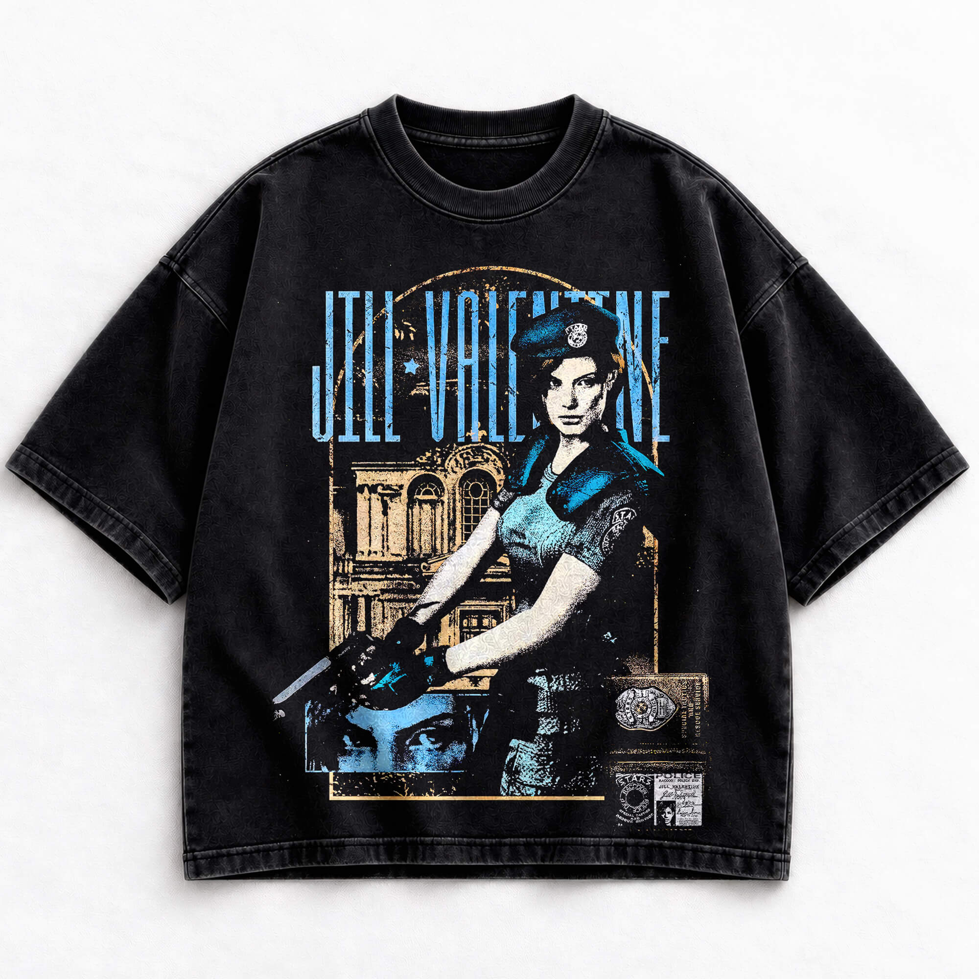 Jill Valentine Resident Evil 3 vintage washed oversized t-shirt