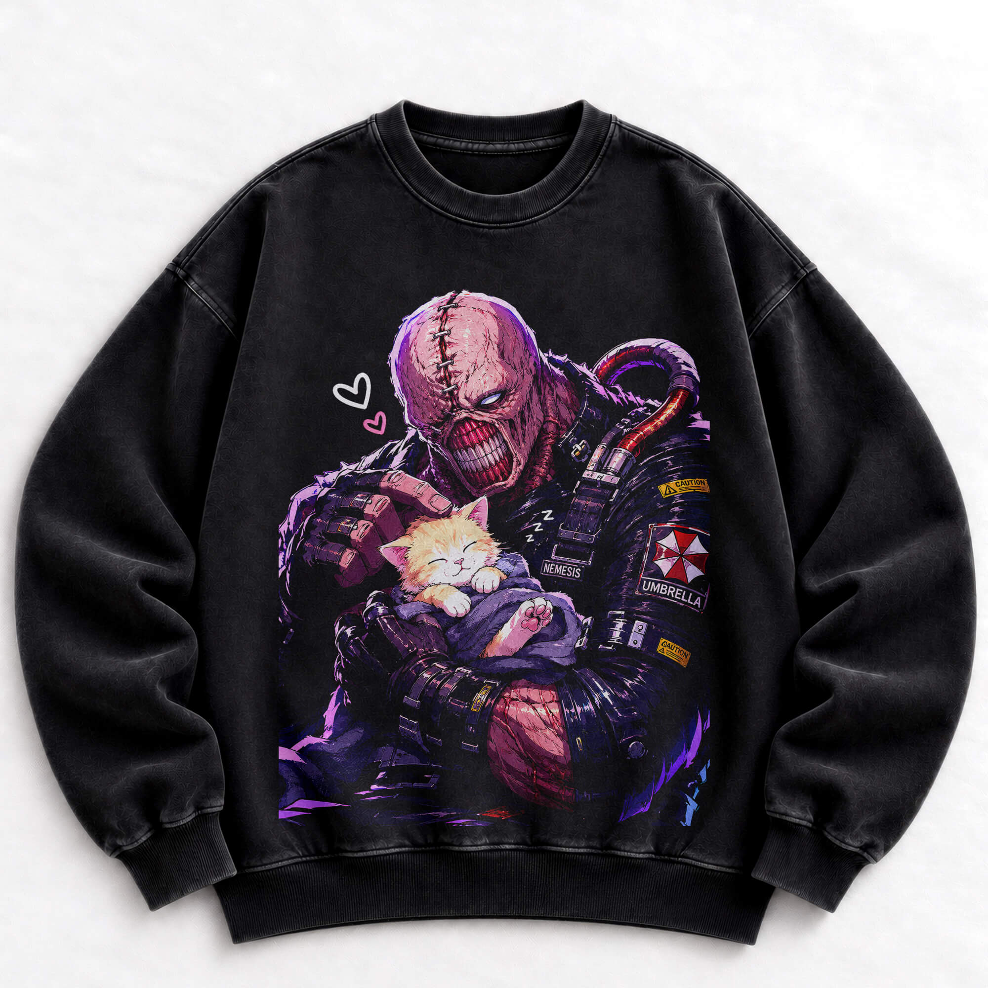 Nemesis Resident Evil 3 vintage washed crewneck sweatshirt