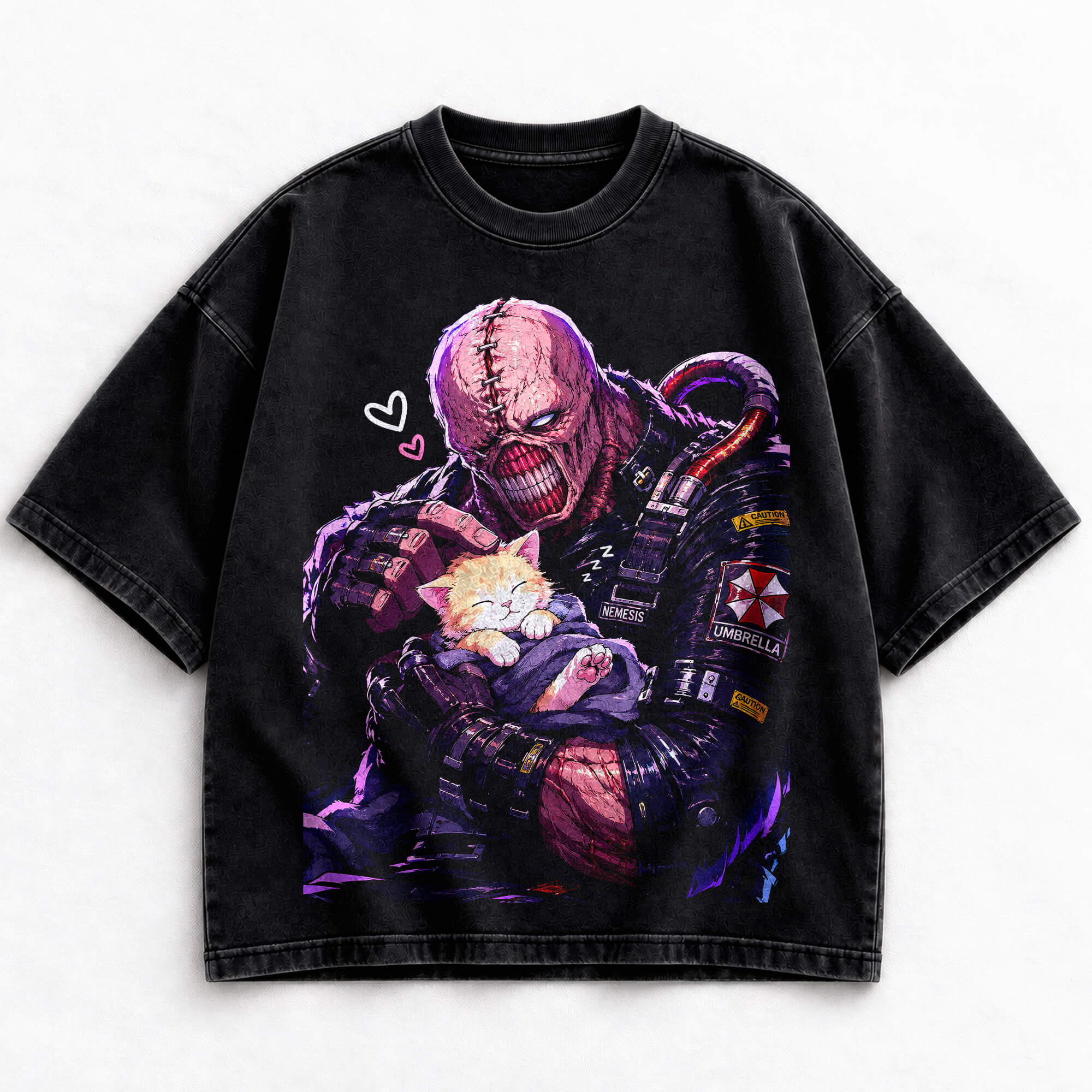 Nemesis Resident Evil 3 vintage washed black t-shirt