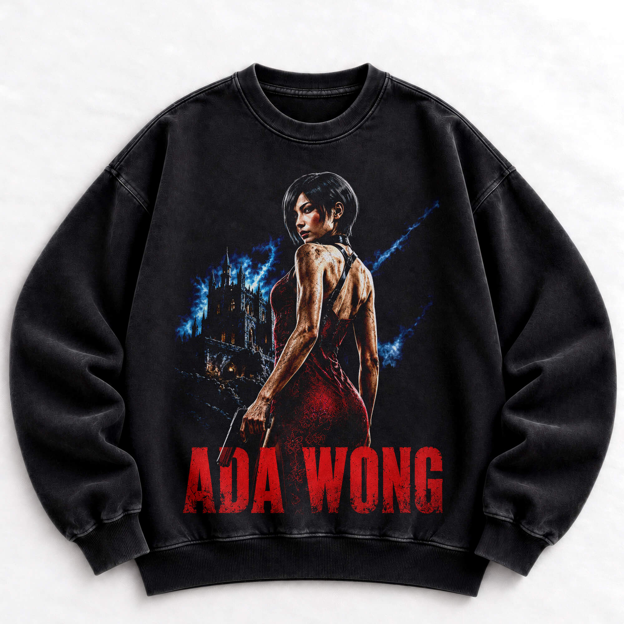 Ada Wong Resident Evil vintage washed crewneck sweatshirt