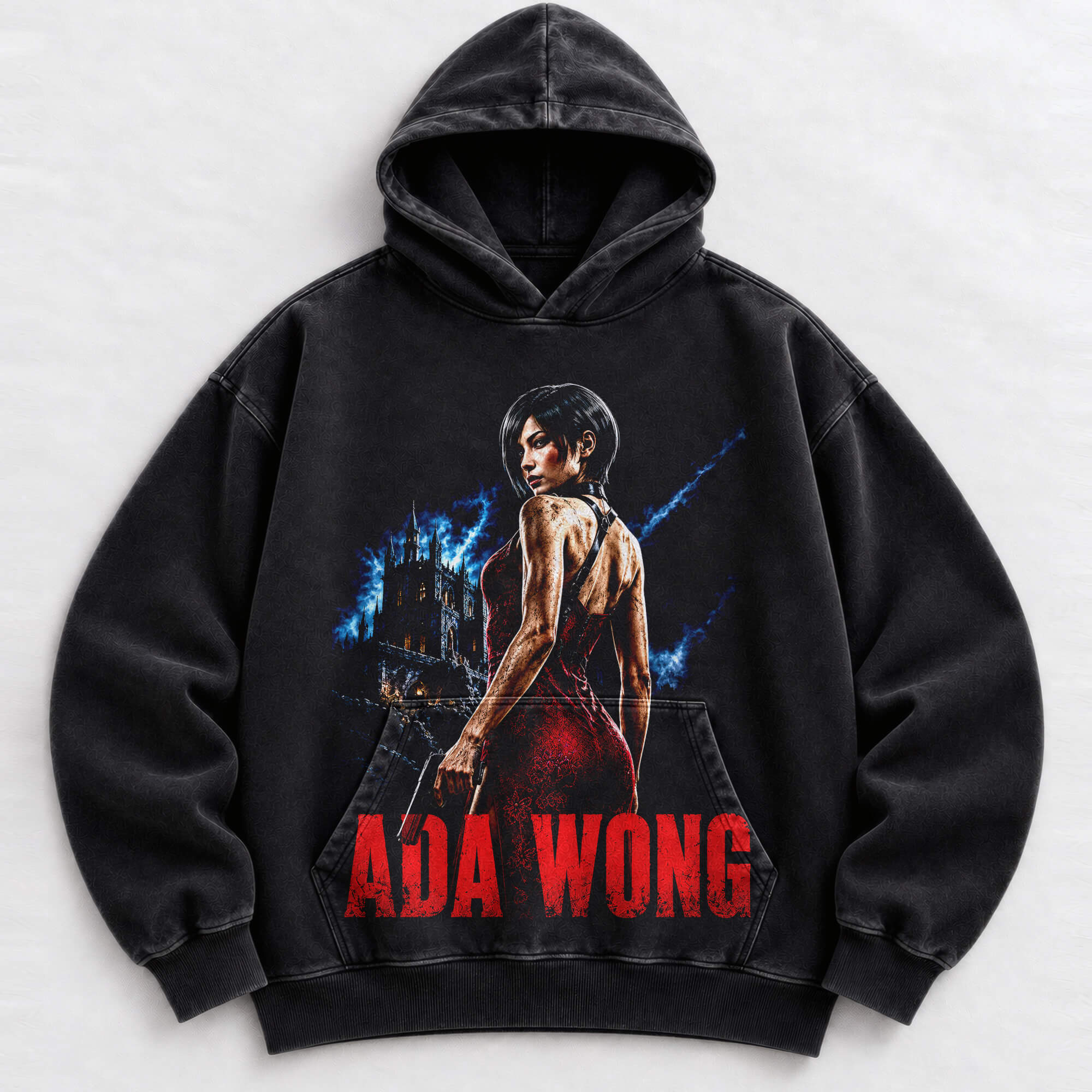 Ada Wong Resident Evil vintage washed hoodie
