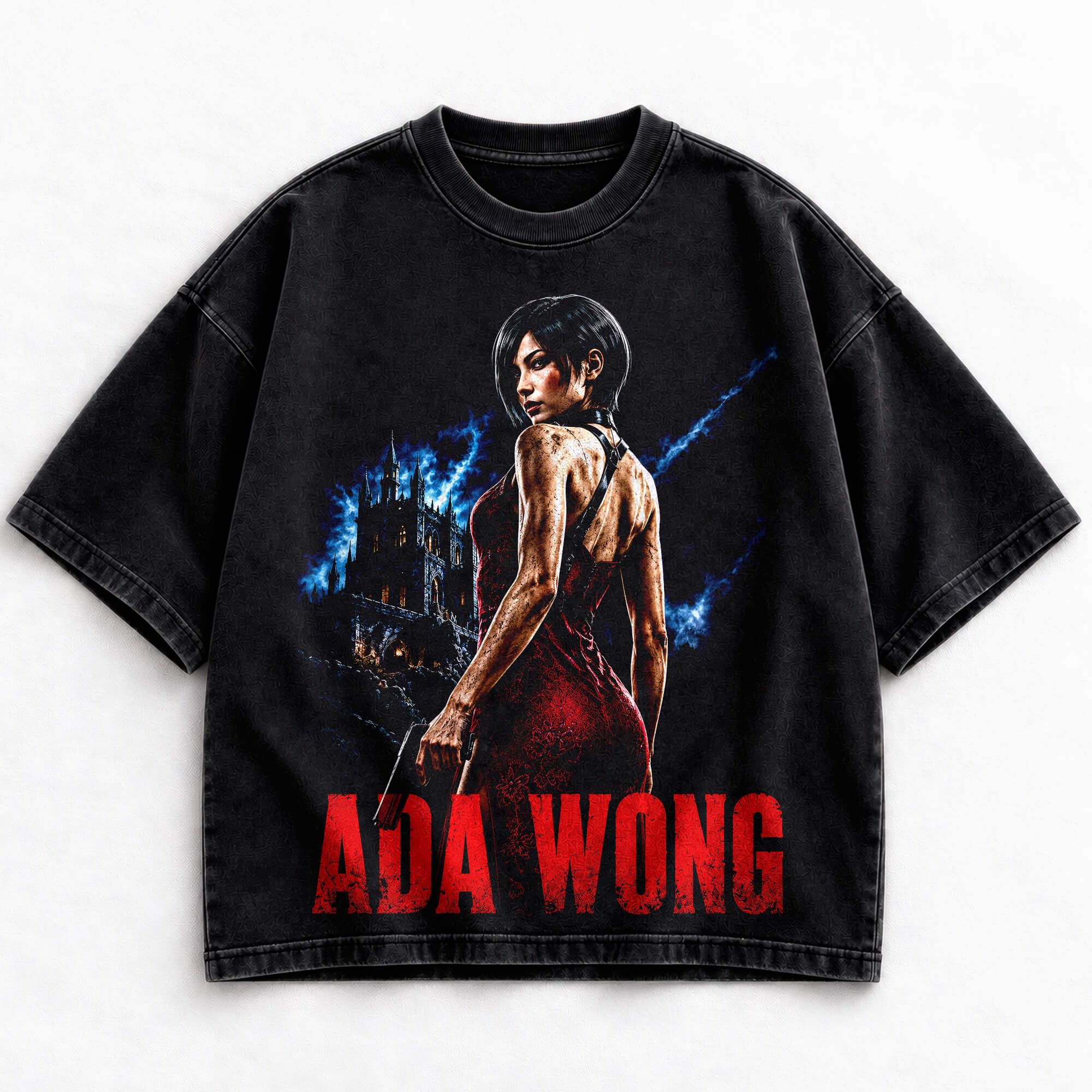 Ada Wong Resident Evil vintage washed black t-shirt