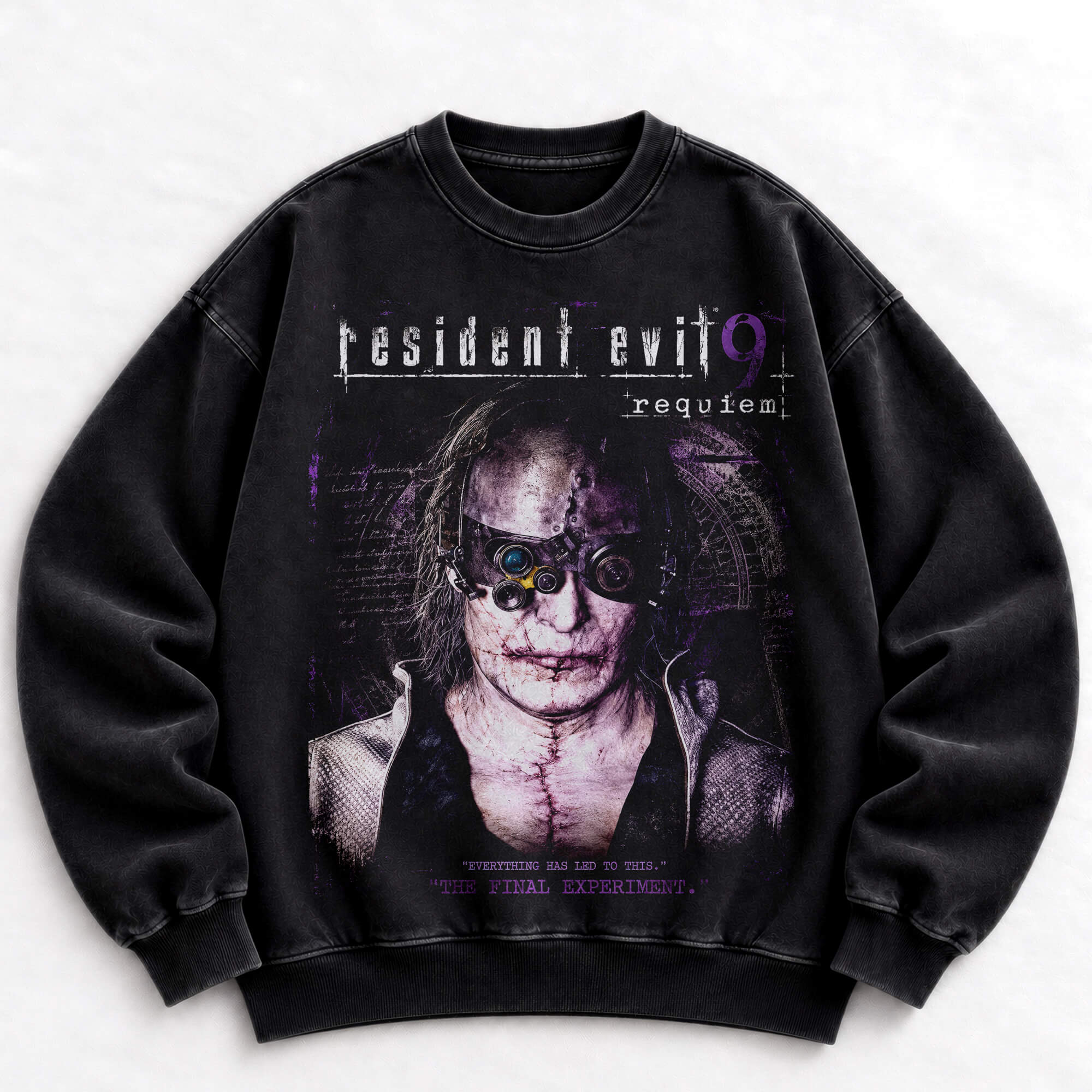 Resident Evil Requiem vintage washed crewneck sweatshirt