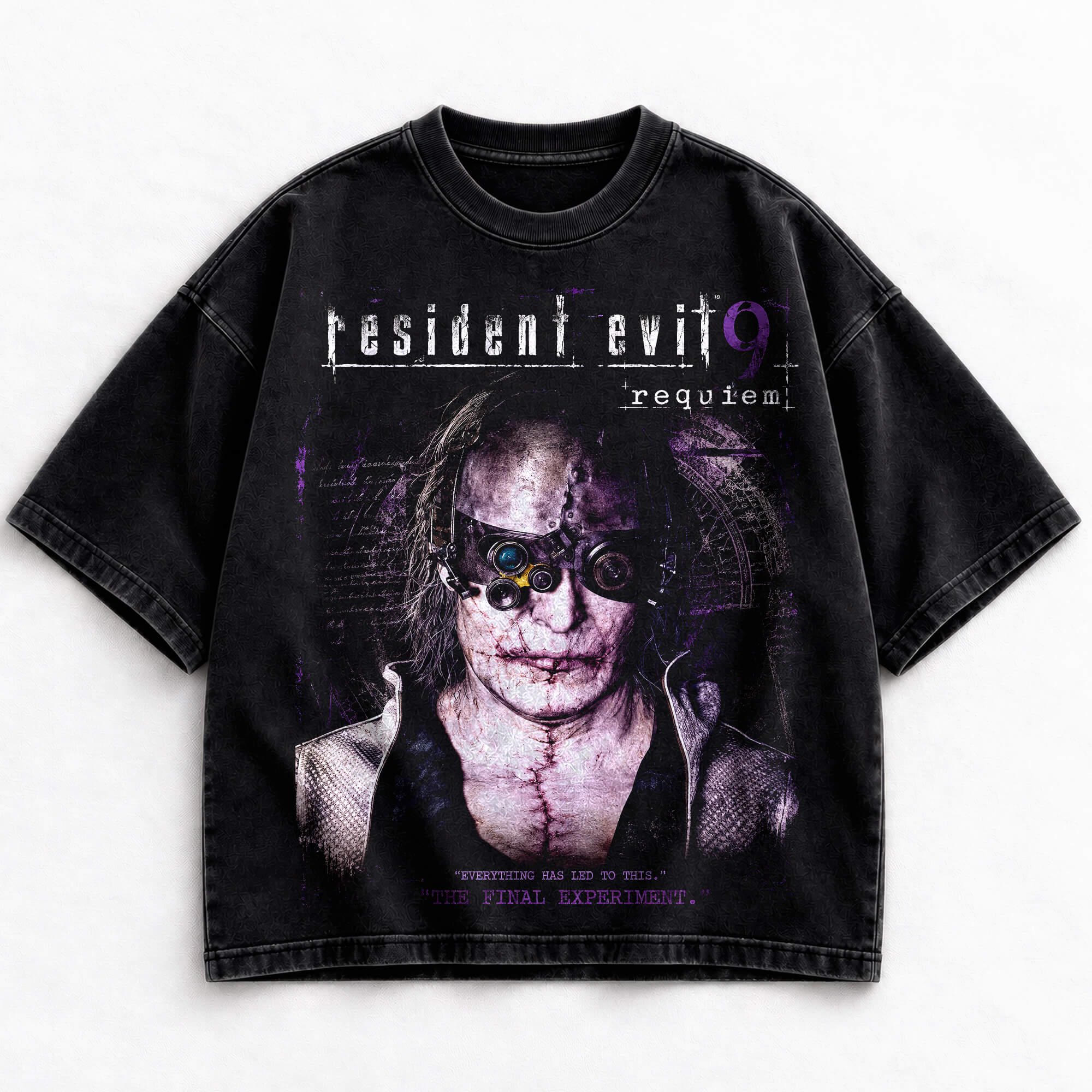 Resident Evil 9 Requiem vintage washed black t-shirt