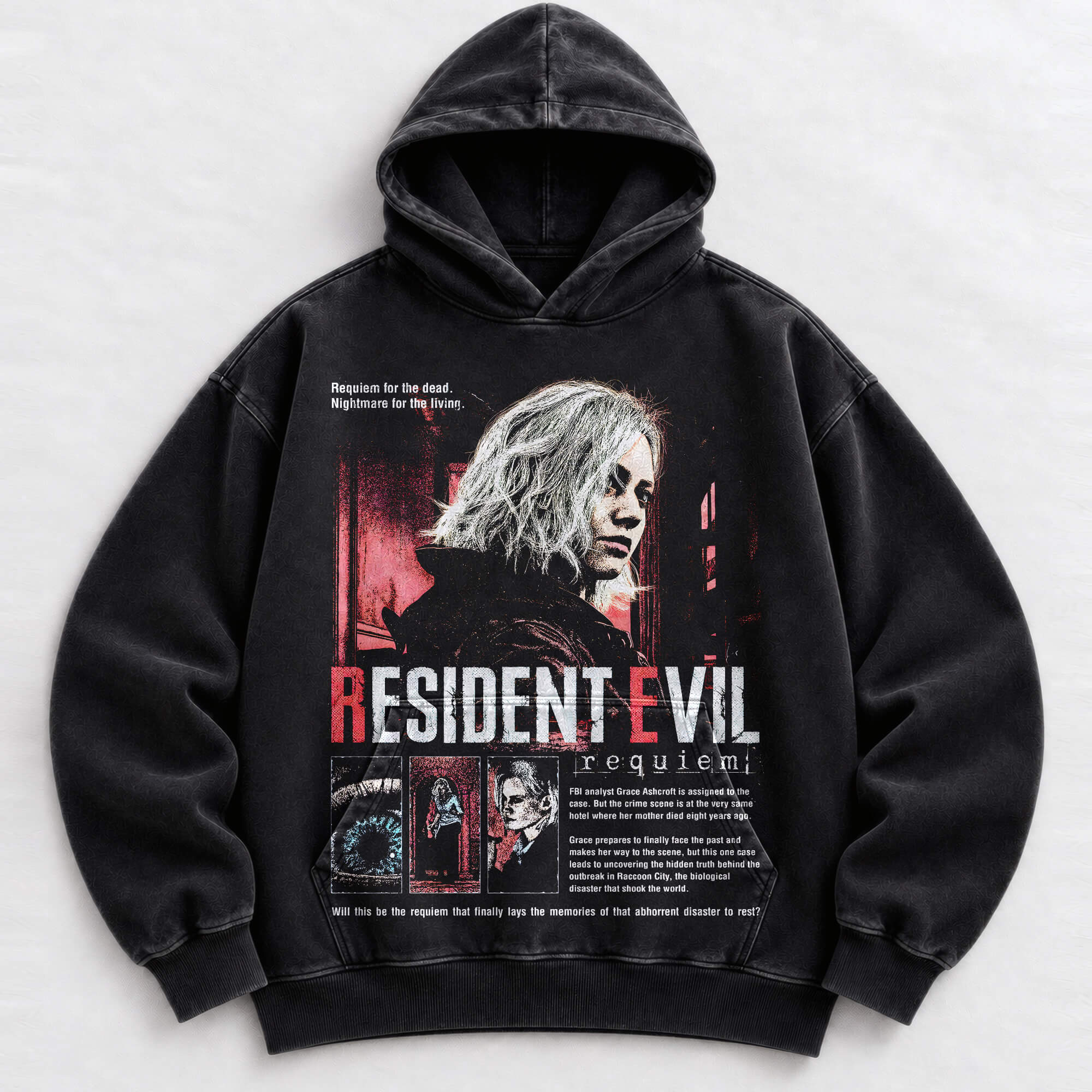 Grace Ashcroft Resident Evil Requiem vintage washed hoodie