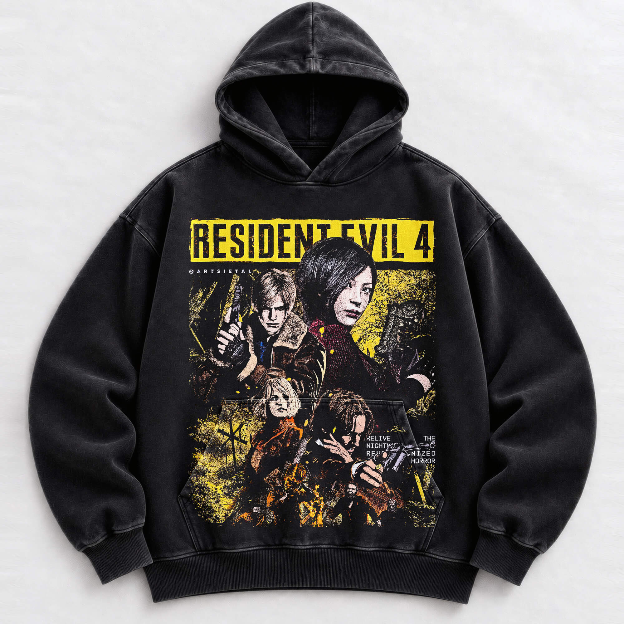 RE-15-H Resident Evil 4 vintage washed hoodie