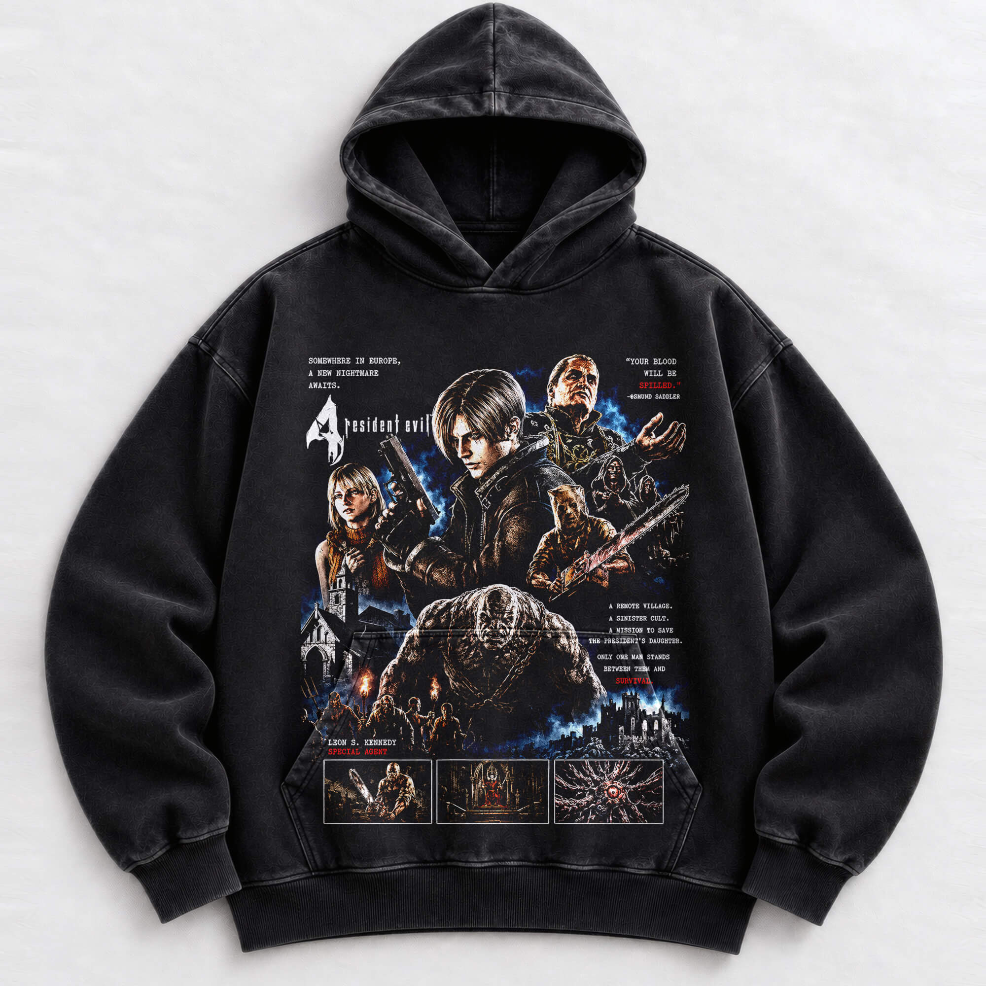Resident Evil 4 Leon Kennedy oversized hoodie