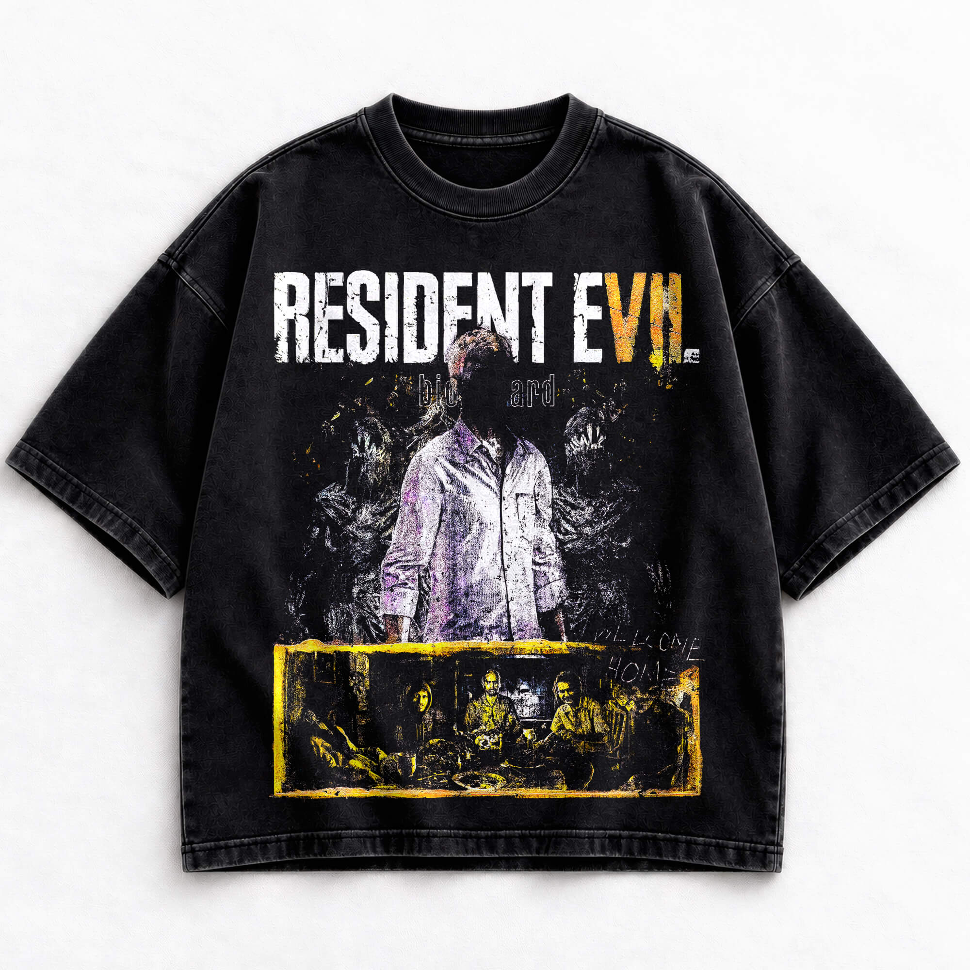 RE-20-T Ethan Winters Resident Evil Village vintage washed shirt