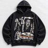 Resident Evil Requiem vintage washed oversized graphic hoodie